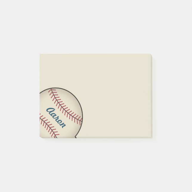 Personlig Baseball Sports Post it Notes Gift Post-it Block (Framsida)