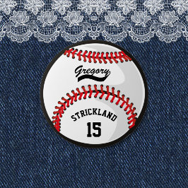 Personlig Baseball Sports Tribute-knapp Knapp