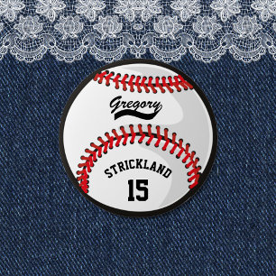 Personlig Baseball Sports Tribute-knapp Knapp