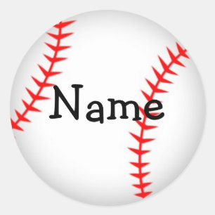 Personlig Baseball Sticker Runt Klistermärke