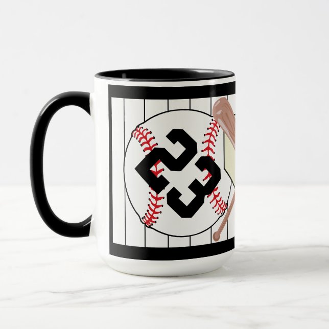 Personlig Baseball Streck-kaffe Mugg (Vänster)