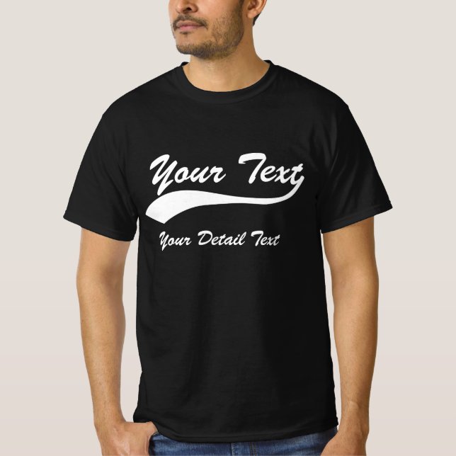 Personlig Baseball Swash Team Namn Sports T Shirt (Framsida)