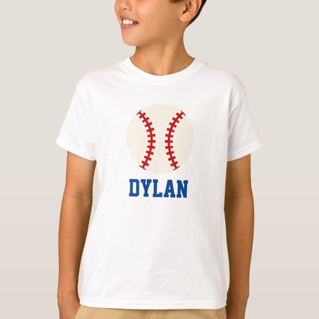 Personlig Baseball T-Shirt (Framsida)