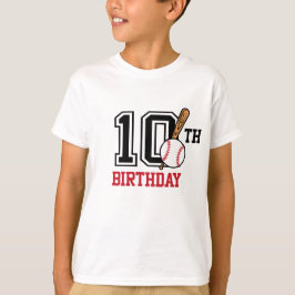 Personlig baseball t-shirt 10-årsdag