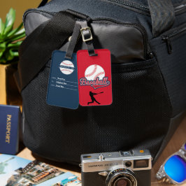 Personlig Baseball Thned Luggage Tag Bagagebricka