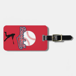 Personlig Baseball Thned Luggage Tag Bagagebricka
