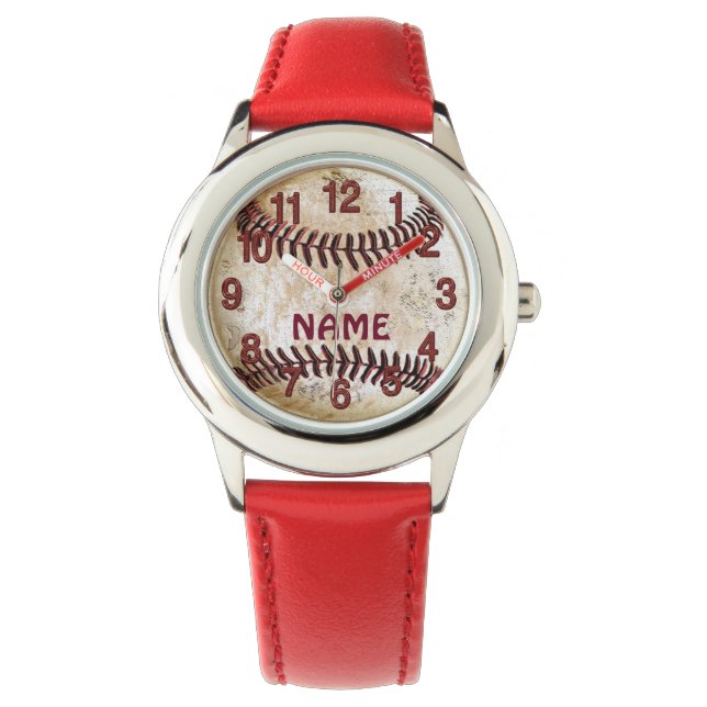 Personlig Baseball Watches for Boys Armbandsur (Framsida)