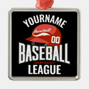 Personlig Baseballspelare NAMN Team Champ Klubb Julgransprydnad Metall