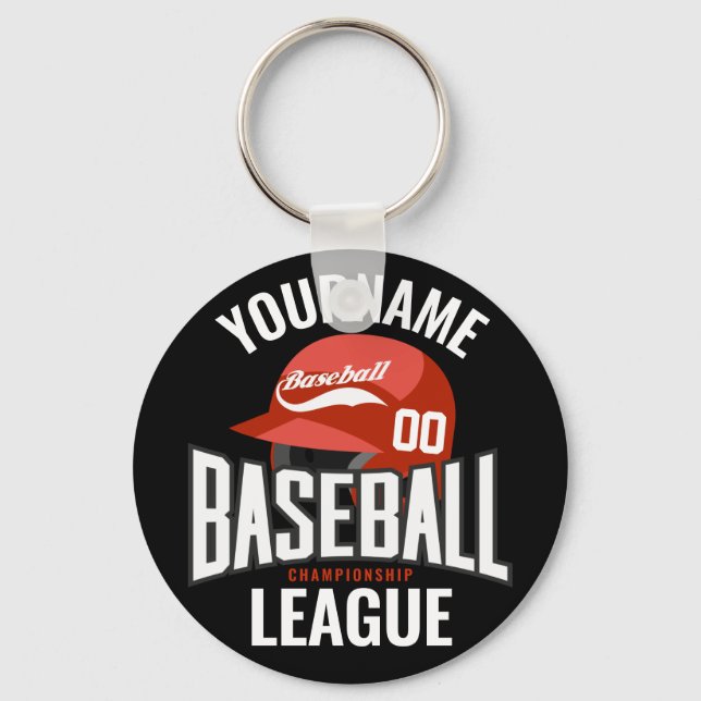 Personlig Baseballspelare NAMN Team Champ Klubb  Nyckelring (Framsida)