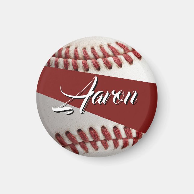 Personlig baseboll magnet (Framsidan)