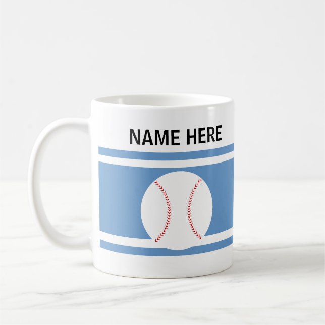 Personlig basebollmugg kaffemugg (Vänster)