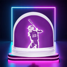 Personlig basebollspelare neon-glödeffekt