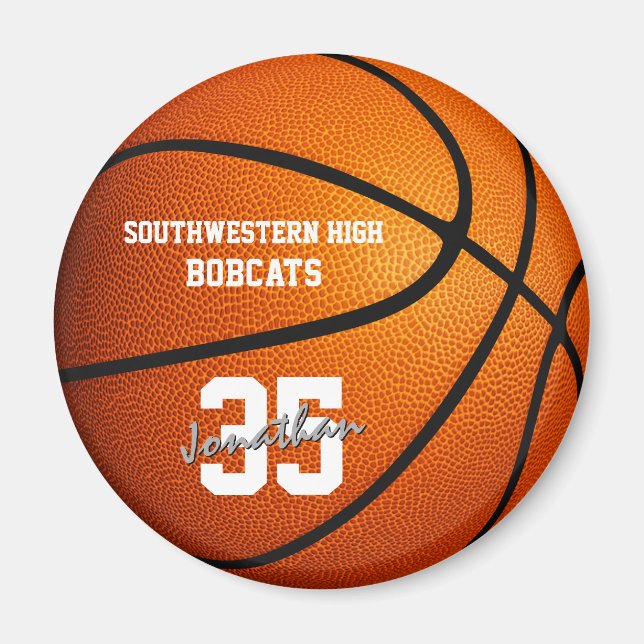 personlig basket för pojkar magnet (Framsidan)