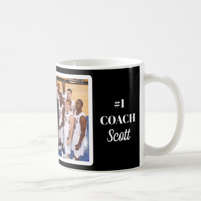 Personlig Basketball #1-träningsteamfoto Kaffemugg (Höger)