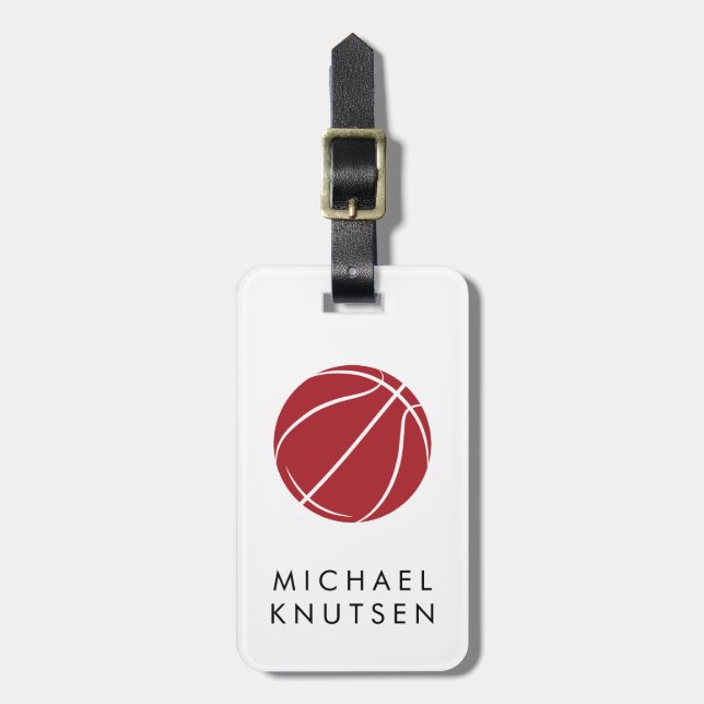 Personlig Basketball Bagagebricka (Vertikal Framsida)