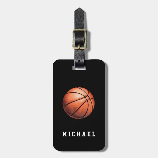 Personlig Basketball Bagagebricka (Vertikal Framsida)