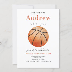 Personlig Basketball Birthday-inbjudan med foto Inbjudningar