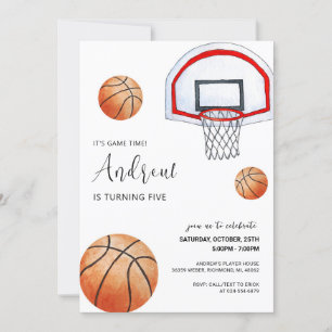 Personlig Basketball Birthday-inbjudan med foto Inbjudningar