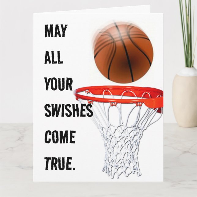 Personlig Basketball Birthday Kort (Framsida)