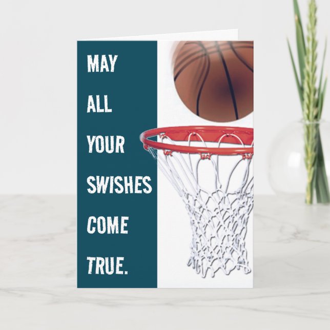 Personlig Basketball Birthday Kort (Framsida)