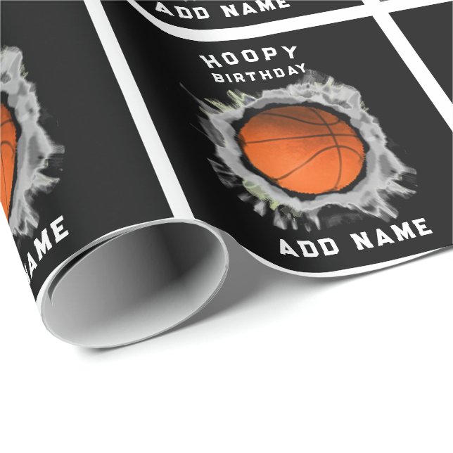 Personlig Basketball Birthday Presentpapper (Rullad Hörn)