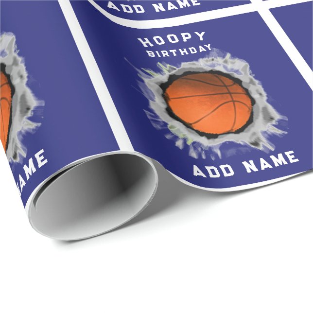 Personlig Basketball Birthday Presentpapper (Rullad Hörn)
