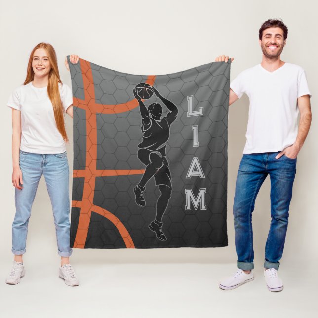 Personlig Basketball Blanket, gåvor till basketb Fleecefilt (På plats)