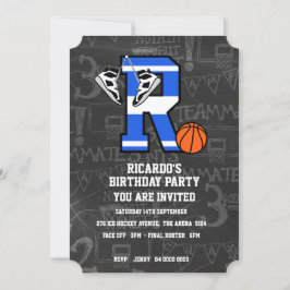 Personlig Basketball Brev R Inbjudningar