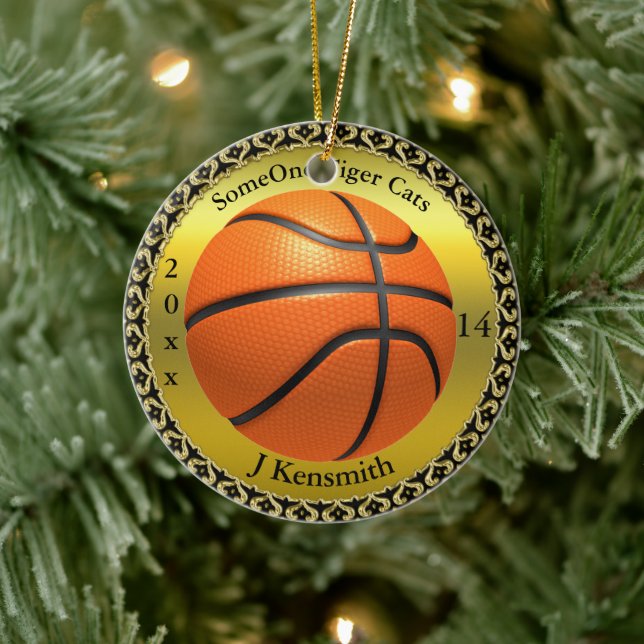 Personlig Basketball Champions League-design Julgransprydnad Keramik (Träd)
