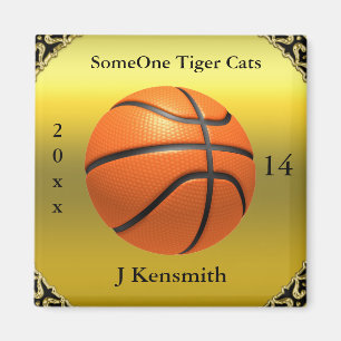 Personlig Basketball Champions League-design sq Magnet