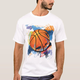 Personlig Basketball Doodle Illustration T-shir T Shirt