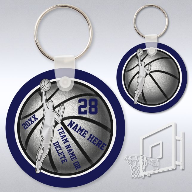 Personlig Basketball Gifts for Boys, marinsoldater Nyckelring (Cheap Basketball Team Gifts. Basketball Keychains Personalized. Personalised Basketball Favors.)