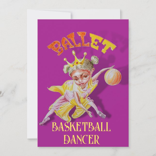 Personlig Basketball Girl Birthday Card Julkort (Framsida)