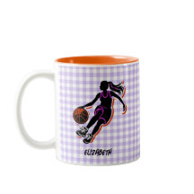 Personlig Basketball Girl Coffee Mugg