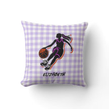 Personlig Basketball Girl Dekorativ kudde