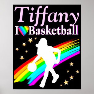 PERSONLIG BASKETBALL GIRL PLAYER POSTER