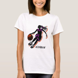 Personlig Basketball Girl T-Shirt