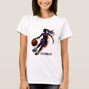Personlig Basketball Girl T-Shirt