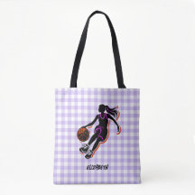 Personlig Basketball Girl Tote Bag