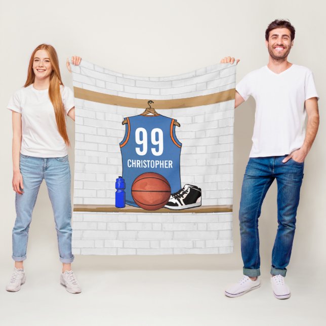 Personlig Basketball Jersey (LB) Fleecefilt (På plats)