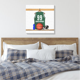 Personlig Basketball Jersey Wrapped Canvas