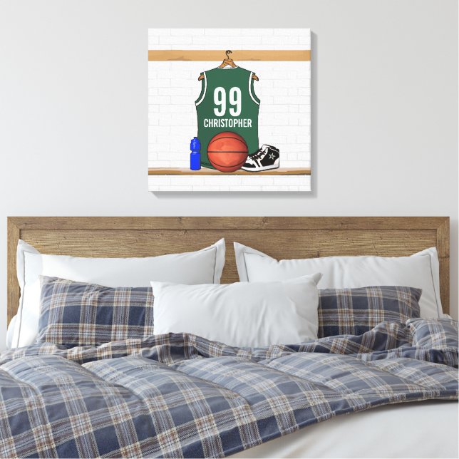 Personlig Basketball Jersey Wrapped Canvas (Insitu (sovrum))