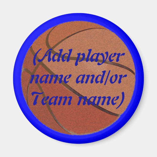Personlig Basketball Magnet (Framsidan)