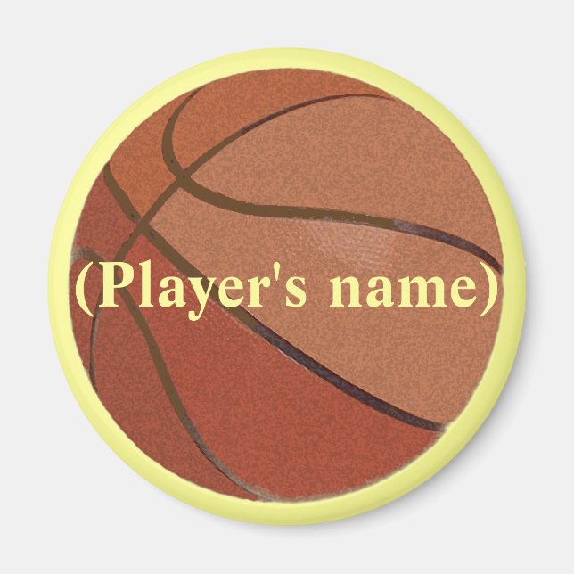 Personlig Basketball Magnet (Framsidan)