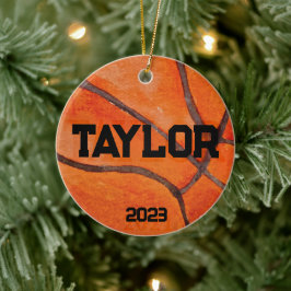 Personlig Basketball Mamma jul Julgransprydnad Keramik