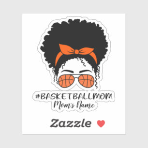 Personlig Basketball Mamma Sticker Klistermärken