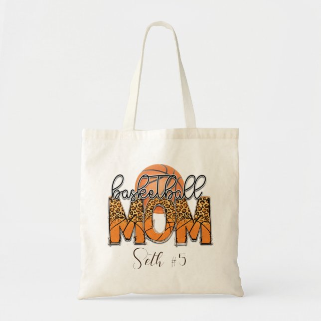 Personlig Basketball Mamma Tote Bag Tygkasse (Framsidan)