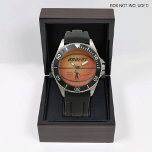 Personlig Basketball Manar Wrist Watch Armbandsur<br><div class="desc">Den här personligen är manarnas armbandsur perfekten för att visa kärlek för basketmatchen. Vakten har en designad basketkur med ditt namn,  din position spelas upp och EST Du kan också lägga till en faux-elektronisk namnteckning för att göra klockan till din..</div>