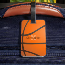 Personlig Basketball Monogram Initialer Namn Lug Bagagebricka