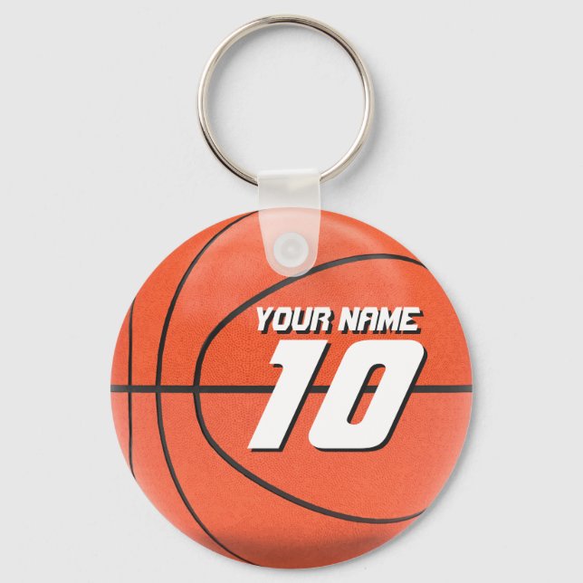 Personlig Basketball Nyckelring (Framsida)